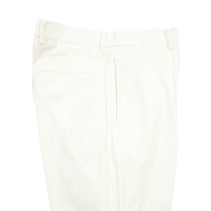BERWICH “CHIAIA-GD” リヨセル混コットン ワンタックストレッチパンツ ホワイト(panna001) 46 | GUARDAROBA MILANO OFFICIAL STORE