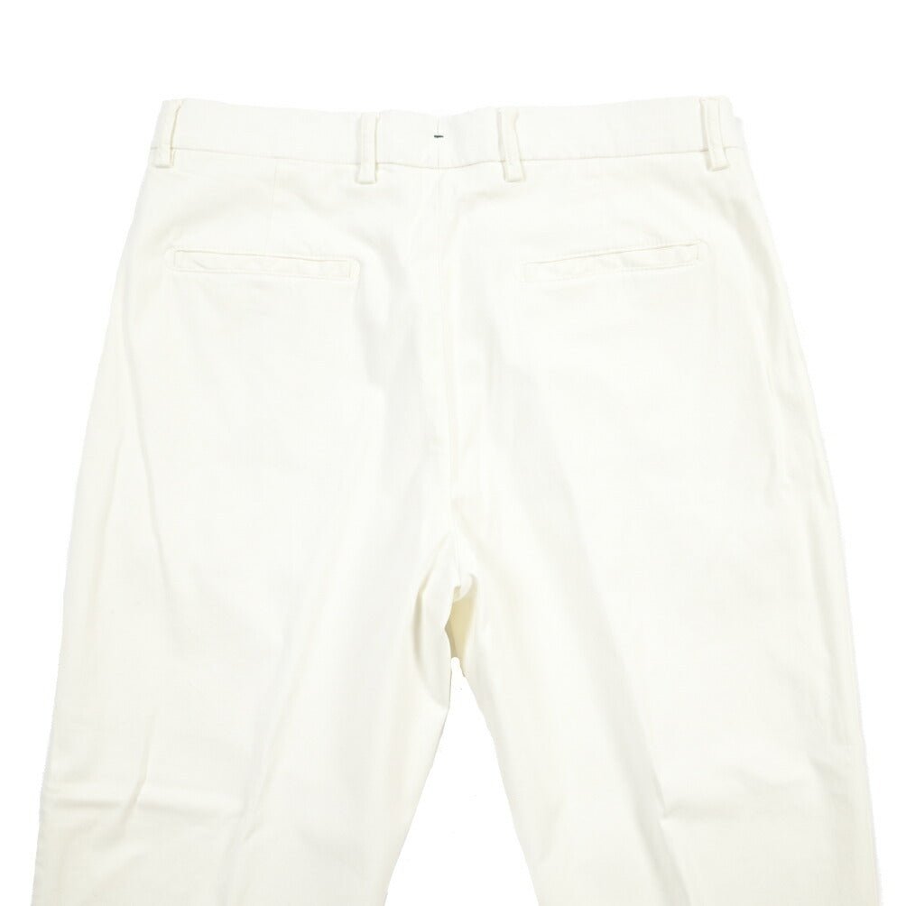 BERWICH “CHIAIA-GD” リヨセル混コットン ワンタックストレッチパンツ ホワイト(panna001) 46 | GUARDAROBA MILANO OFFICIAL STORE