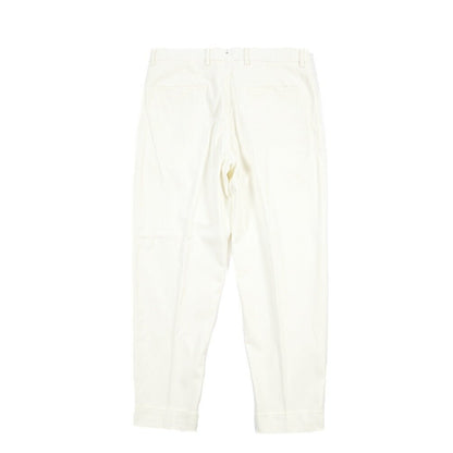 BERWICH “CHIAIA-GD” リヨセル混コットン ワンタックストレッチパンツ ホワイト(panna001) 46 | GUARDAROBA MILANO OFFICIAL STORE