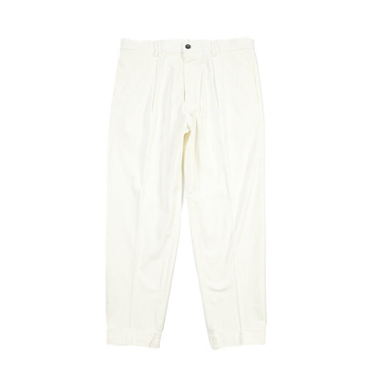 BERWICH “CHIAIA-GD” リヨセル混コットン ワンタックストレッチパンツ ホワイト(panna001) 46 | GUARDAROBA MILANO OFFICIAL STORE