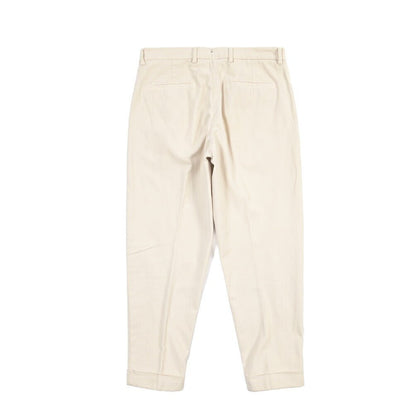 BERWICH “CHIAIA-GD” ストレッチコットン ワンタックパンツ オフホワイト(latte802) 48 | GUARDAROBA MILANO OFFICIAL STORE