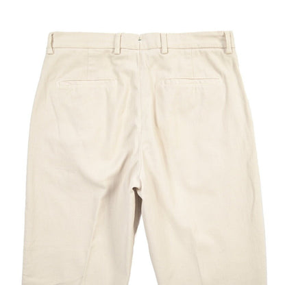 BERWICH “CHIAIA-GD” ストレッチコットン ワンタックパンツ オフホワイト(latte802) 48 | GUARDAROBA MILANO OFFICIAL STORE