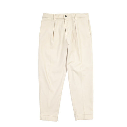 BERWICH “CHIAIA-GD” ストレッチコットン ワンタックパンツ オフホワイト(latte802) 48 | GUARDAROBA MILANO OFFICIAL STORE