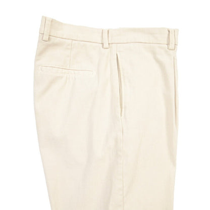 BERWICH “CHIAIA-GD” ストレッチコットン ワンタックパンツ オフホワイト(latte802) 48 | GUARDAROBA MILANO OFFICIAL STORE
