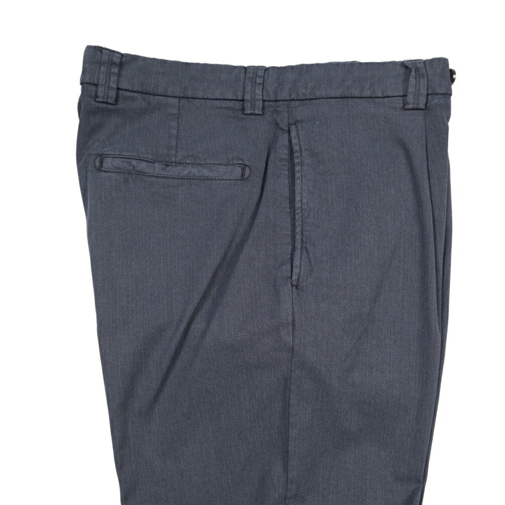 BERWICH “CHIAIA-GD” リヨセル混コットン ワンタックパンツ ネイビー(navy665) 44 | GUARDAROBA MILANO OFFICIAL STORE