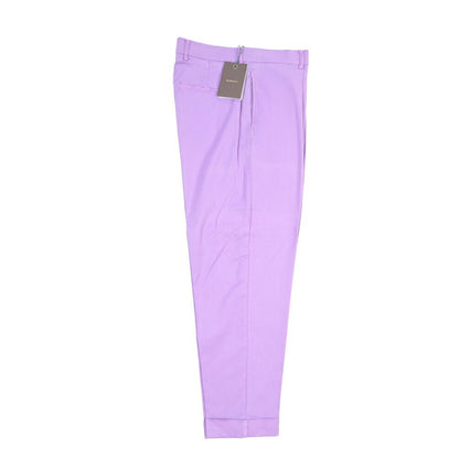BERWICH “CHIAIA-GD” コットン混 ワンタックチノパンツ パープル(lilla762) 46 | GUARDAROBA MILANO OFFICIAL STORE
