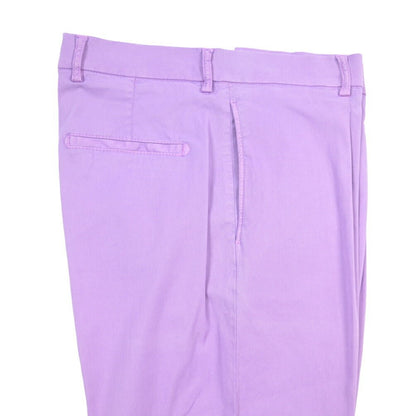 BERWICH “CHIAIA-GD” コットン混 ワンタックチノパンツ パープル(lilla762) 46 | GUARDAROBA MILANO OFFICIAL STORE