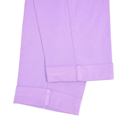 BERWICH “CHIAIA-GD” コットン混 ワンタックチノパンツ パープル(lilla762) 46 | GUARDAROBA MILANO OFFICIAL STORE