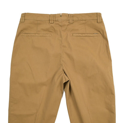 BERWICH “CHIAIA-GD” ストレッチコットン ワンタックヘリンボーンパンツ ブラウン(old280) 46 | GUARDAROBA MILANO OFFICIAL STORE