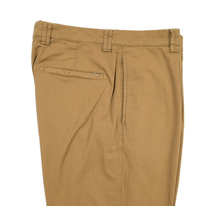 BERWICH “CHIAIA-GD” ストレッチコットン ワンタックヘリンボーンパンツ ブラウン(old280) 46 | GUARDAROBA MILANO OFFICIAL STORE