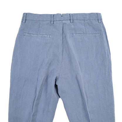 BERWICH “CHIAIA-GD” リネン混 ワンタックスラックス ブルーグレー(indigo309) 46 | GUARDAROBA MILANO OFFICIAL STORE
