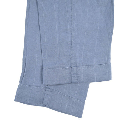 BERWICH “CHIAIA-GD” リネン混 ワンタックスラックス ブルーグレー(indigo309) 46 | GUARDAROBA MILANO OFFICIAL STORE