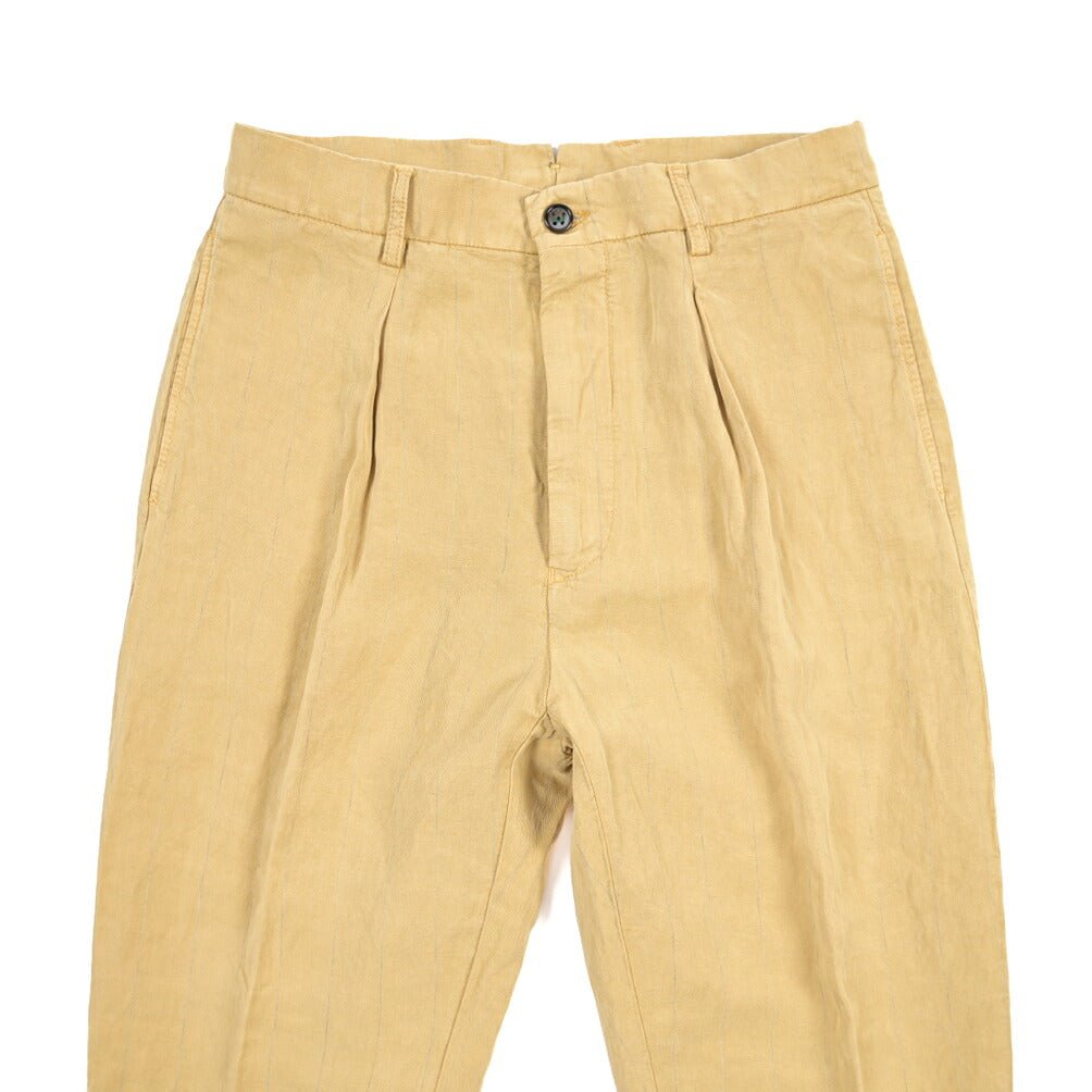 BERWICH “CHIAIA-GD” リヨセル混リネン ワンタックスラックス ベージュ(deserto265) 44 | GUARDAROBA MILANO OFFICIAL STORE