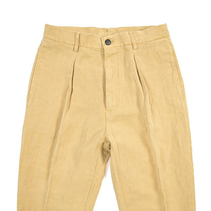 BERWICH “CHIAIA-GD” リヨセル混リネン ワンタックスラックス ベージュ(deserto265) 44 | GUARDAROBA MILANO OFFICIAL STORE