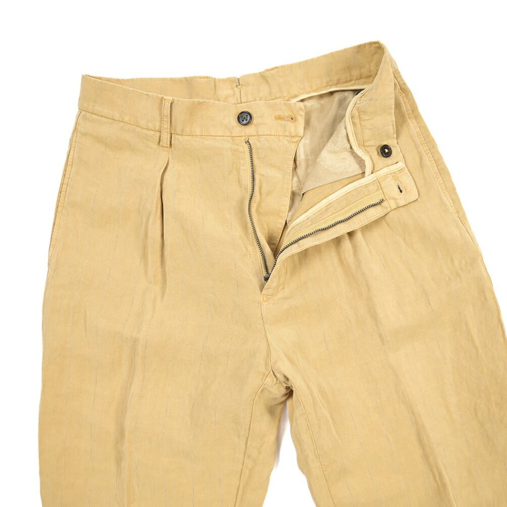 BERWICH “CHIAIA-GD” リヨセル混リネン ワンタックスラックス ベージュ(deserto265) 44 | GUARDAROBA MILANO OFFICIAL STORE
