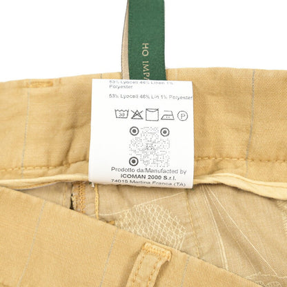 BERWICH “CHIAIA-GD” リヨセル混リネン ワンタックスラックス ベージュ(deserto265) 44 | GUARDAROBA MILANO OFFICIAL STORE