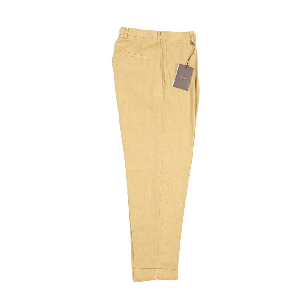 BERWICH “CHIAIA-GD” リヨセル混リネン ワンタックスラックス ベージュ(deserto265) 44 | GUARDAROBA MILANO OFFICIAL STORE
