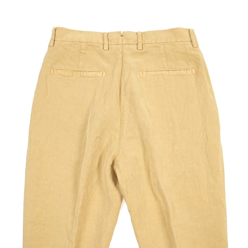 BERWICH “CHIAIA-GD” リヨセル混リネン ワンタックスラックス ベージュ(deserto265) 44 | GUARDAROBA MILANO OFFICIAL STORE