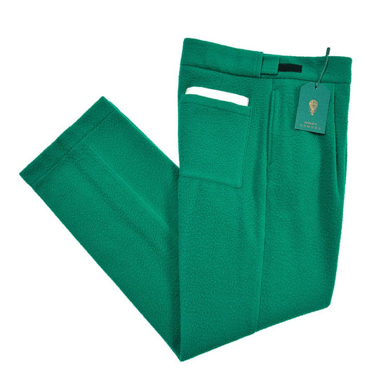 BERWICH “CHIAIA JOGGER 1P” ブークレ ワンタックウールパンツ グリーン(green) 48 | GUARDAROBA MILANO OFFICIAL STORE