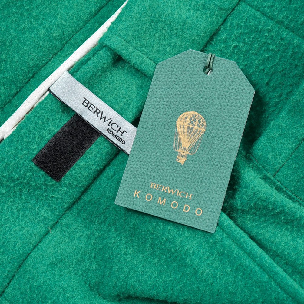 BERWICH “CHIAIA JOGGER 1P” ブークレ ワンタックウールパンツ グリーン(green) 48 | GUARDAROBA MILANO OFFICIAL STORE