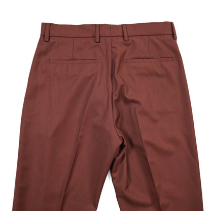 BERWICH “CHIAIA LONG” ヴァージンウール100% ワンタックスラックス ワインレッド(red) 46 | GUARDAROBA MILANO OFFICIAL STORE