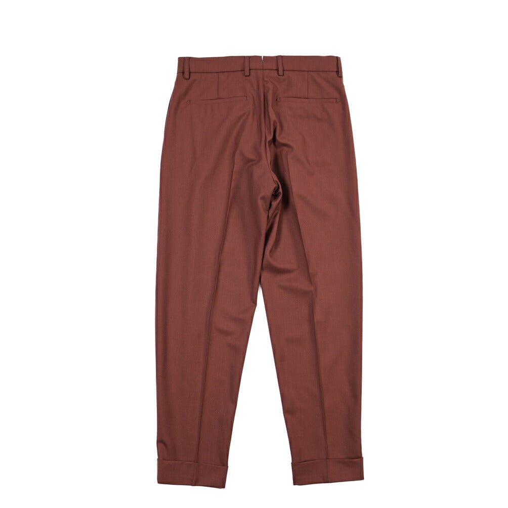 BERWICH “CHIAIA LONG” ヴァージンウール100% ワンタックスラックス ワインレッド(red) 46 | GUARDAROBA MILANO OFFICIAL STORE