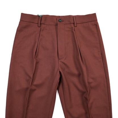 BERWICH “CHIAIA LONG” ヴァージンウール100% ワンタックスラックス ワインレッド(red) 46 | GUARDAROBA MILANO OFFICIAL STORE