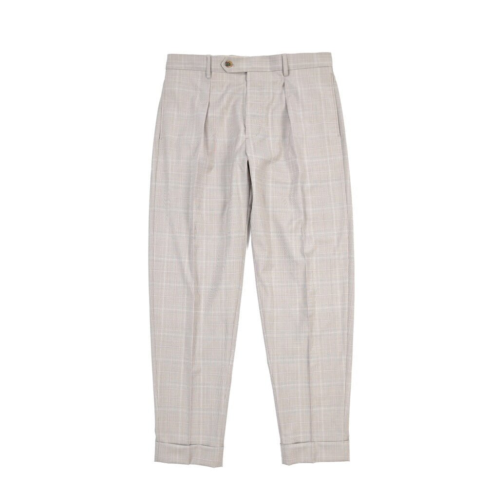 BERWICH “CHIAIA LONG” ヴァージンウール100% ワンタックスラックス グレー(lt rose) 46 | GUARDAROBA MILANO OFFICIAL STORE