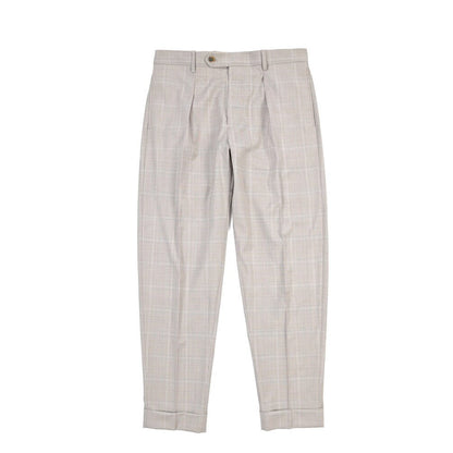 BERWICH “CHIAIA LONG” ヴァージンウール100% ワンタックスラックス グレー(lt rose) 46 | GUARDAROBA MILANO OFFICIAL STORE