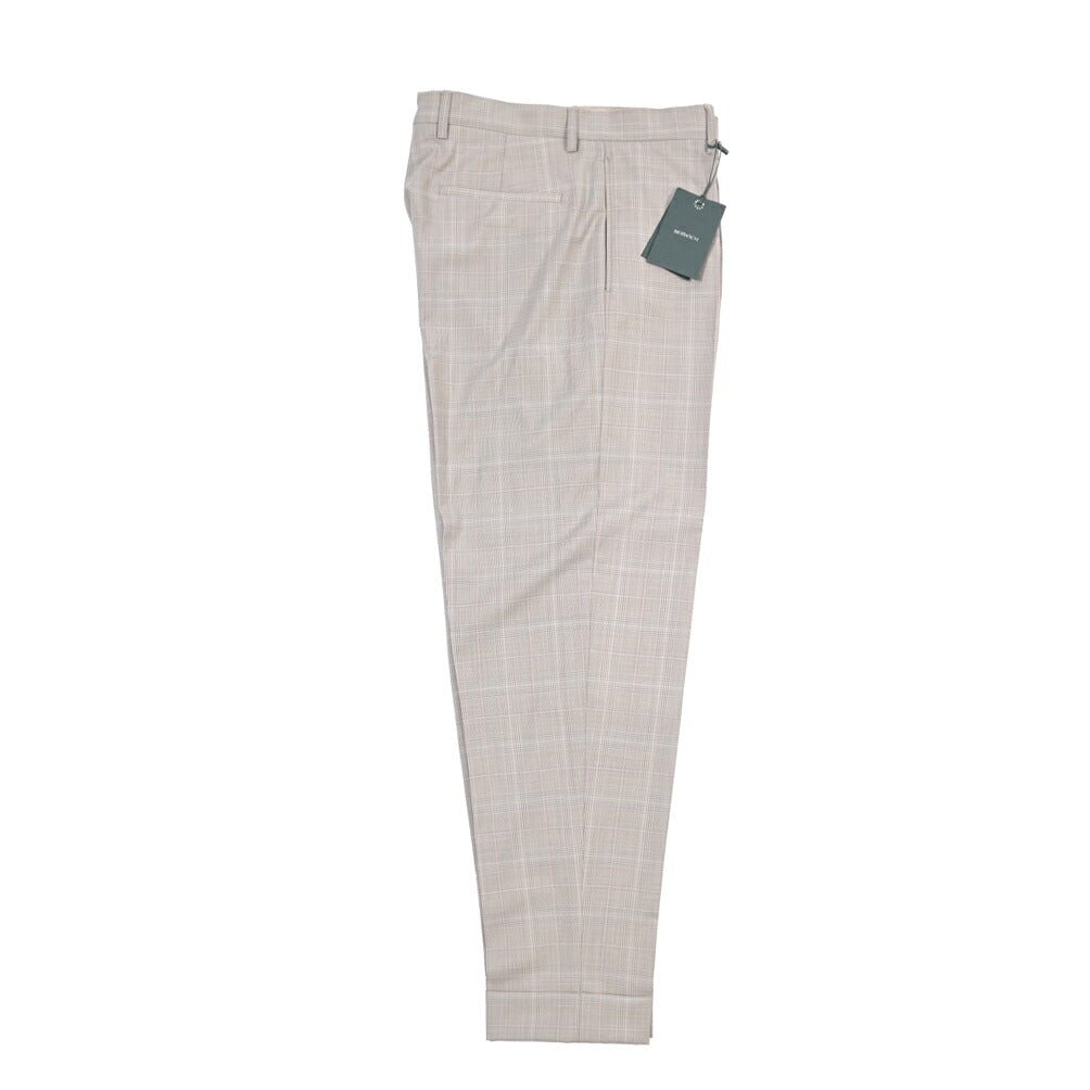 BERWICH “CHIAIA LONG” ヴァージンウール100% ワンタックスラックス グレー(lt rose) 46 | GUARDAROBA MILANO OFFICIAL STORE