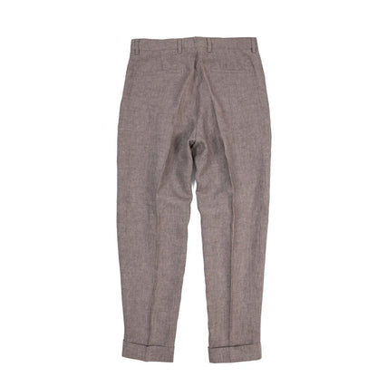 BERWICH “CHIAIA LONG” リネン100% ワンタックスラックス パープル(lt rose) 46 | GUARDAROBA MILANO OFFICIAL STORE