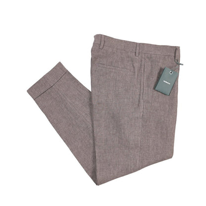 BERWICH “CHIAIA LONG” リネン100% ワンタックスラックス パープル(lt rose) 46 | GUARDAROBA MILANO OFFICIAL STORE