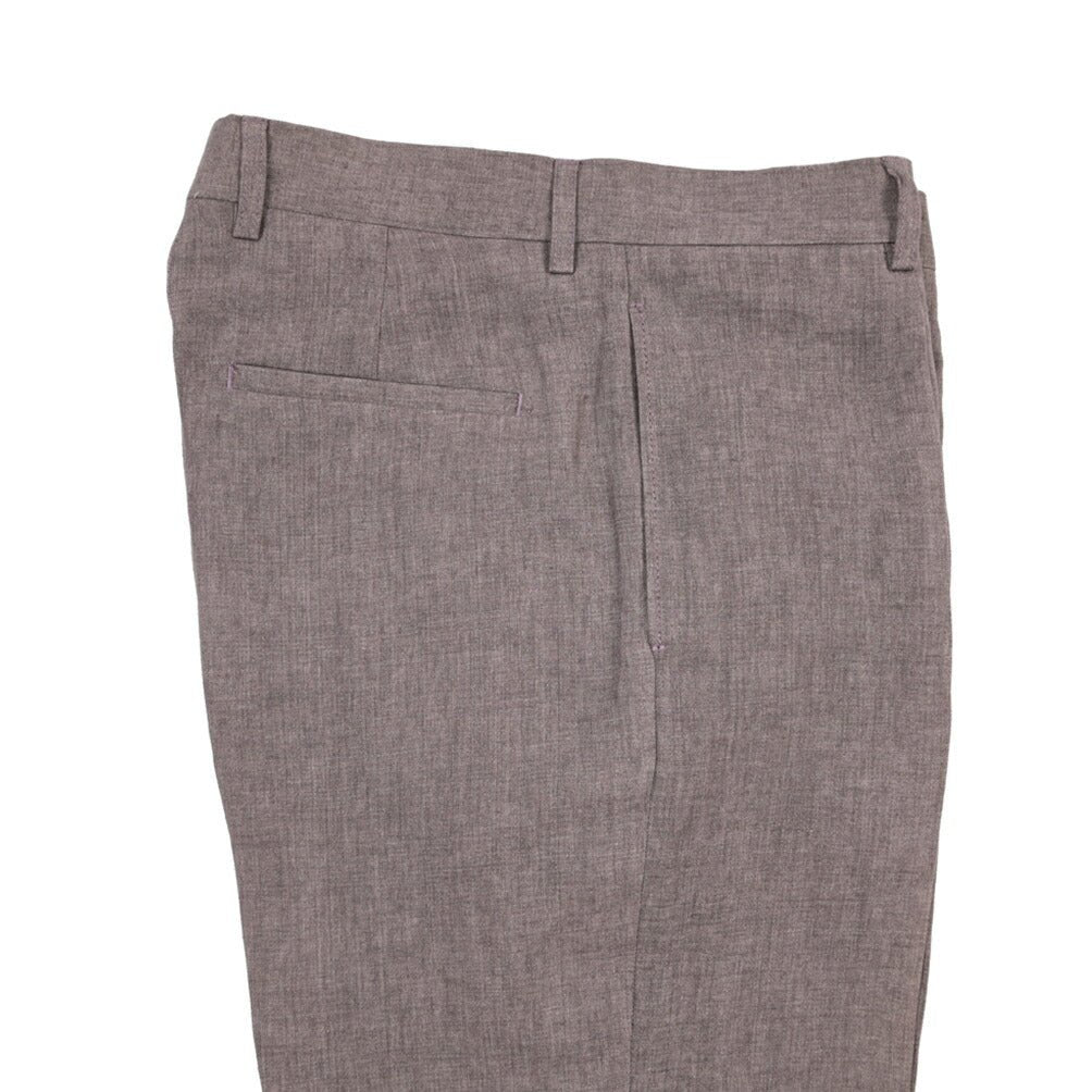 BERWICH “CHIAIA LONG” リネン100% ワンタックスラックス パープル(lt rose) 46 | GUARDAROBA MILANO OFFICIAL STORE