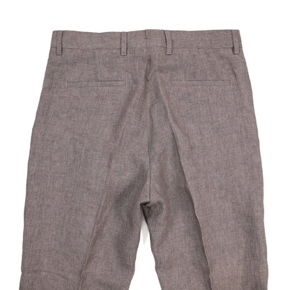 BERWICH “CHIAIA LONG” リネン100% ワンタックスラックス パープル(lt rose) 46 | GUARDAROBA MILANO OFFICIAL STORE