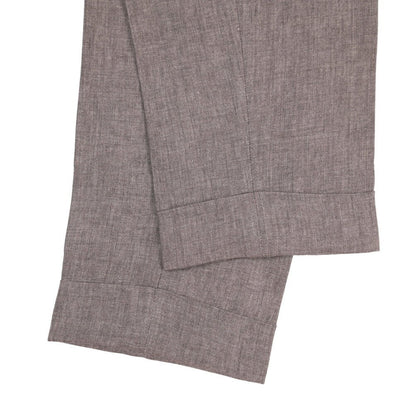 BERWICH “CHIAIA LONG” リネン100% ワンタックスラックス パープル(lt rose) 46 | GUARDAROBA MILANO OFFICIAL STORE
