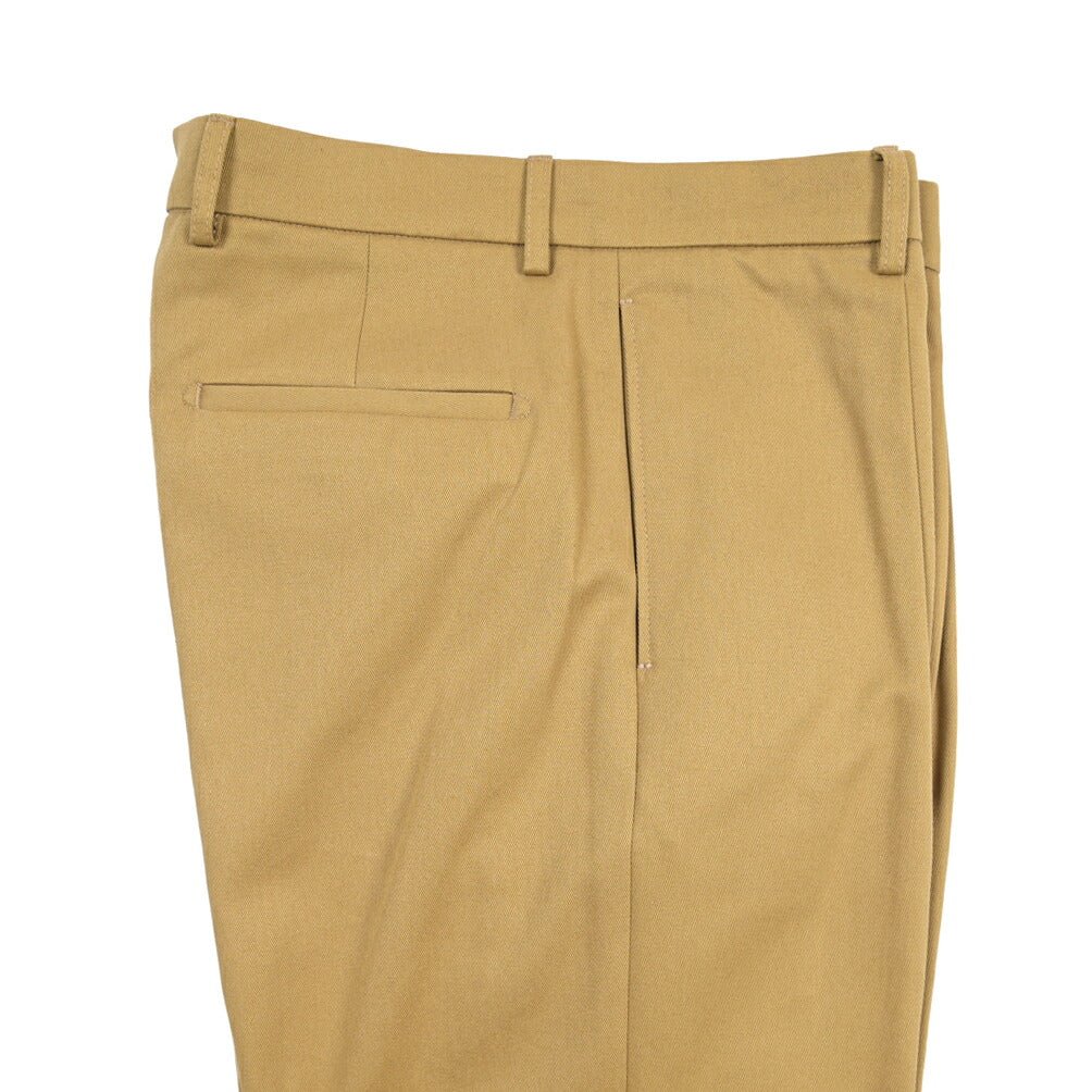 BERWICH “CHIAIA LONG” コットン100% ワンタックチノパンツ ライトブラウン(desert) 48 | GUARDAROBA MILANO OFFICIAL STORE