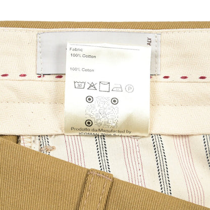 BERWICH “CHIAIA LONG” コットン100% ワンタックチノパンツ ライトブラウン(desert) 48 | GUARDAROBA MILANO OFFICIAL STORE