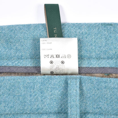 BERWICH “CHIAIA LONG 1P” ウール100% ワンタックスラックス グリーン(water green) 46 | GUARDAROBA MILANO OFFICIAL STORE