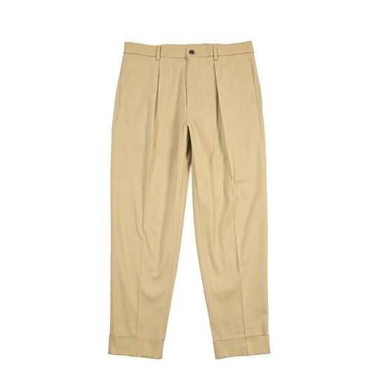 BERWICH “CHIAIA LONG 1P” ストレッチコットン ワンタックチノパンツ ベージュ(beige) 44 | GUARDAROBA MILANO OFFICIAL STORE
