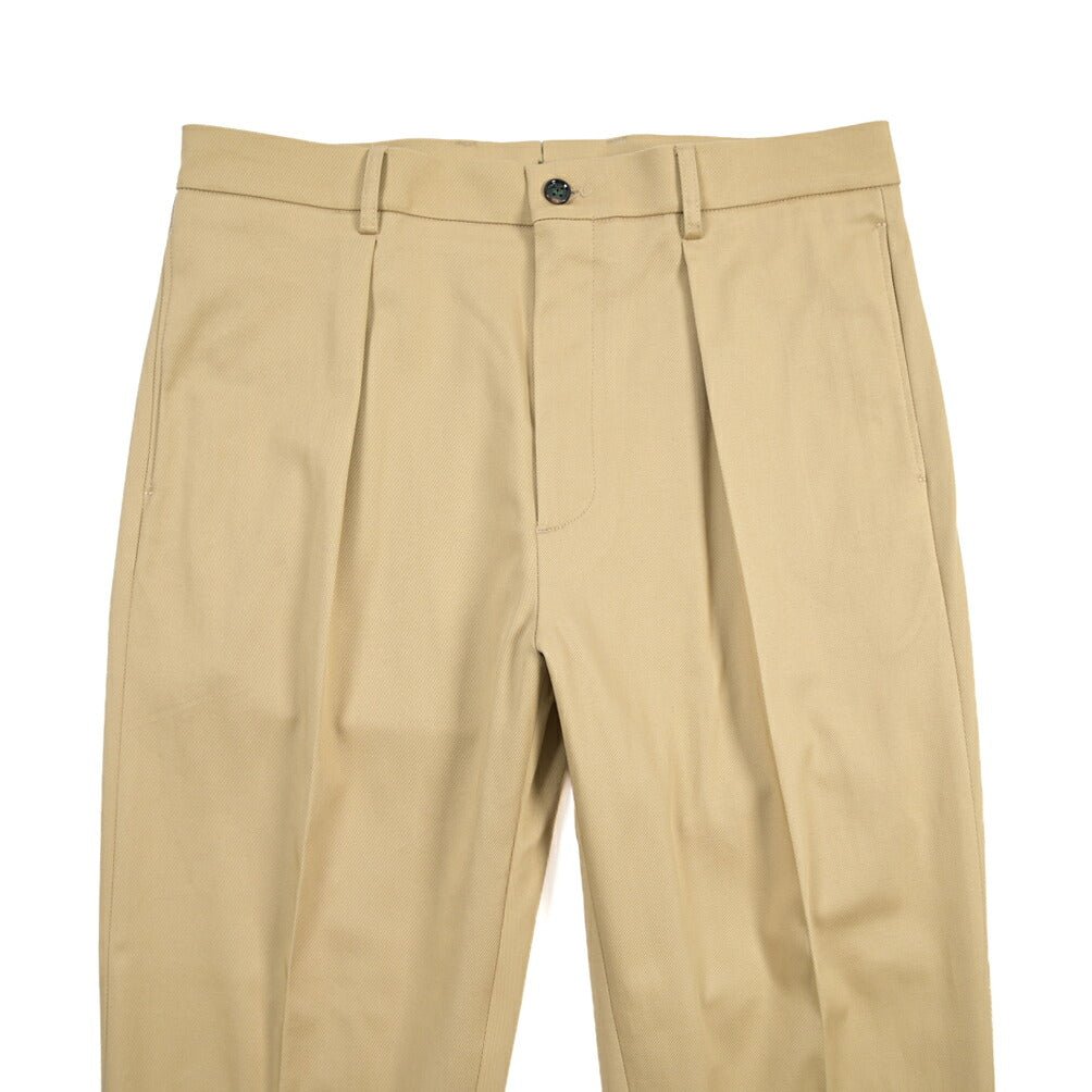 BERWICH “CHIAIA LONG 1P” ストレッチコットン ワンタックチノパンツ ベージュ(beige) 44 | GUARDAROBA MILANO OFFICIAL STORE