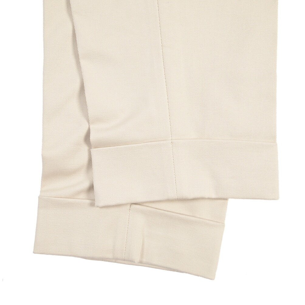 BERWICH “CHIAIA LONG 1P” ストレッチコットン ワンタックチノパンツ オフホワイト(ecru) 44 | GUARDAROBA MILANO OFFICIAL STORE