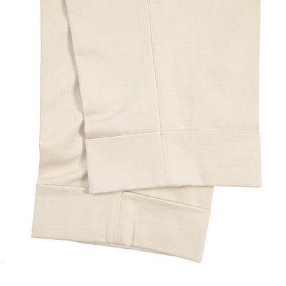 BERWICH “CHIAIA LONG 1P” ストレッチコットン ワンタックチノパンツ オフホワイト(ecru) 44 | GUARDAROBA MILANO OFFICIAL STORE