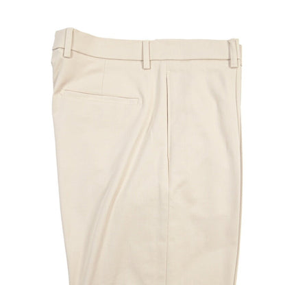 BERWICH “CHIAIA LONG 1P” ストレッチコットン ワンタックチノパンツ オフホワイト(ecru) 44 | GUARDAROBA MILANO OFFICIAL STORE