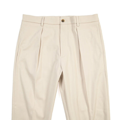BERWICH “CHIAIA LONG 1P” ストレッチコットン ワンタックチノパンツ オフホワイト(ecru) 44 | GUARDAROBA MILANO OFFICIAL STORE