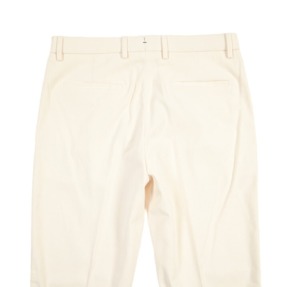BERWICH “CHIAIA LONG 1P” ストレッチコットン ワンタックチノパンツ ホワイト(white) 46 | GUARDAROBA MILANO OFFICIAL STORE