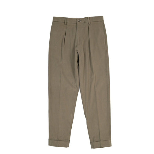 BERWICH “CHIAIA LONG 1P” ストレッチコットン ワンタックチノパンツ グレージュ(greige) 46 | GUARDAROBA MILANO OFFICIAL STORE