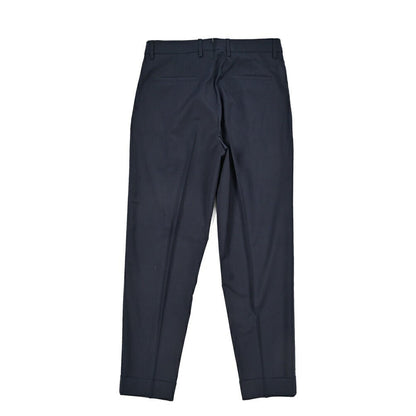 BERWICH “CHIAIA LONG” 高機能ストレッチウール ワンタックスラックス ネイビー(navy) 46 | GUARDAROBA MILANO OFFICIAL STORE