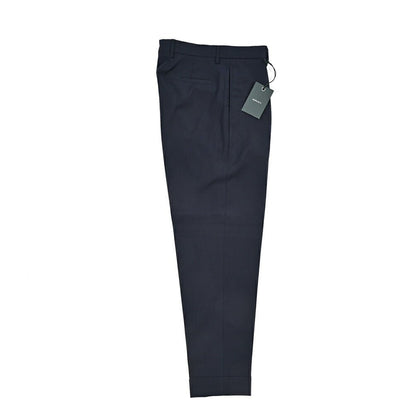 BERWICH “CHIAIA LONG” 高機能ストレッチウール ワンタックスラックス ネイビー(navy) 46 | GUARDAROBA MILANO OFFICIAL STORE