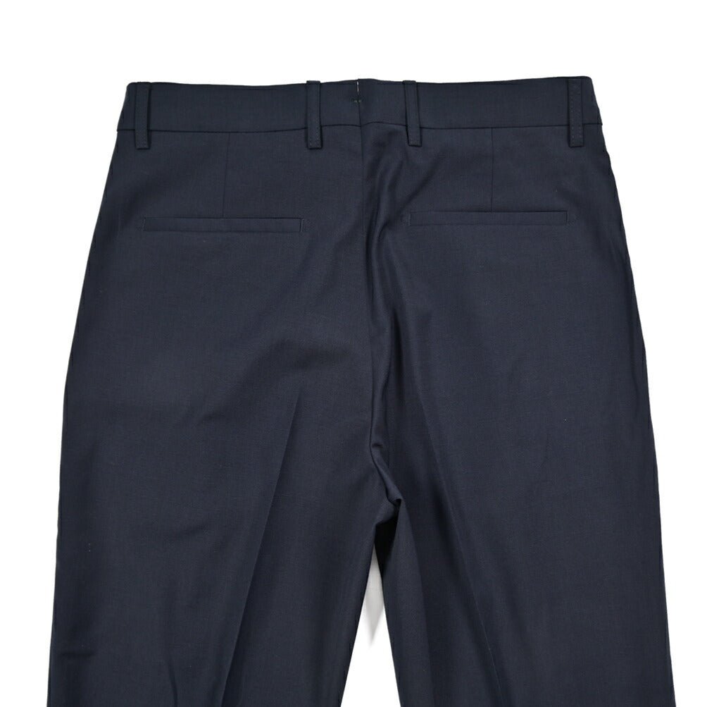 BERWICH “CHIAIA LONG” 高機能ストレッチウール ワンタックスラックス ネイビー(navy) 46 | GUARDAROBA MILANO OFFICIAL STORE
