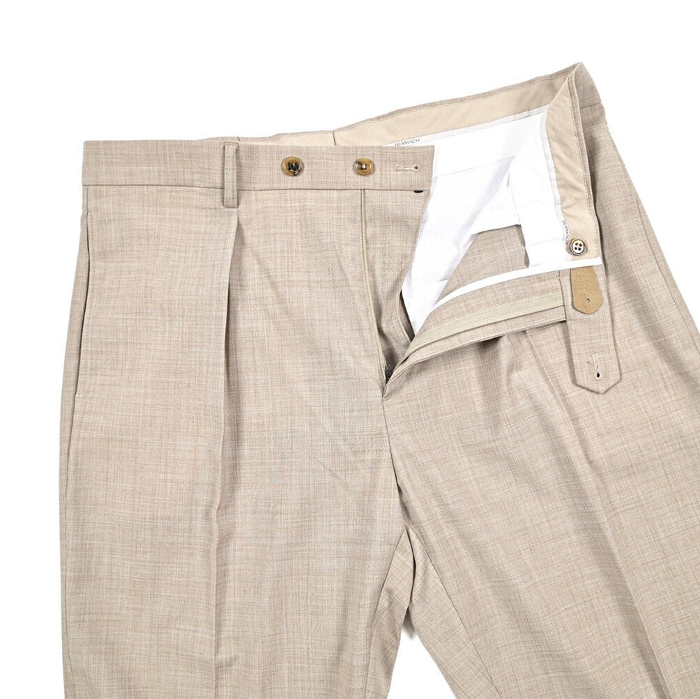 BERWICH “CHIAIA LONG” 高機能ストレッチウール ワンタックスラックス グレージュ(desert) 52 | GUARDAROBA MILANO OFFICIAL STORE